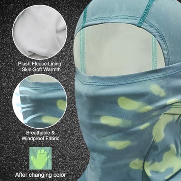 Unisex Winter Balaclava Ski Mask Windproof Fleece Temperature Sensitive main image 6